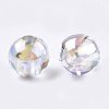 Transparent Plastic Beads X-OACR-S026-6mm-10-2