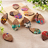 Beadthoven 16Pcs 8 Styles Transparent Resin & Walnut Wood Pendants RESI-BT0001-30-14