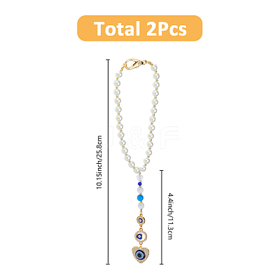 2Pcs Alloy Rhinestone Pendant Decorations HJEW-FH00021-1