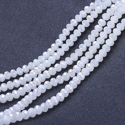 Electroplate Glass Beads Strands X-EGLA-A034-J8mm-B07-1