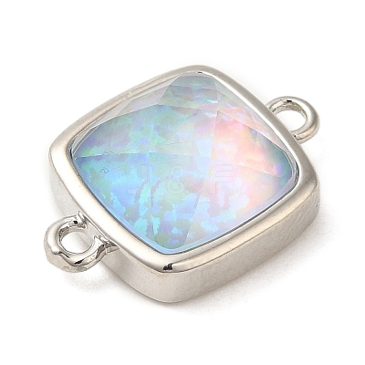 Synthetic Opal Connector Charms KK-S370-04P-1
