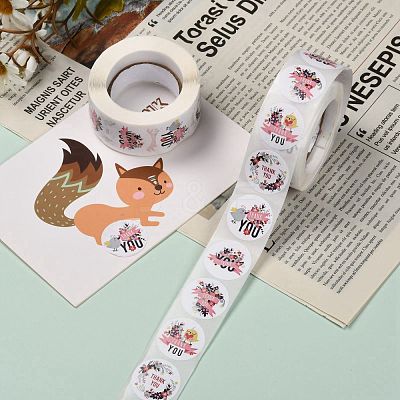 1 Inch Thank You Roll Stickers DIY-E023-07C-1