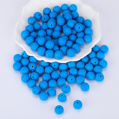 Round Silicone Focal Beads SI-JX0046A-26-1