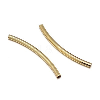 Brass Curved Tube Beads KK-F0317-12-NR-1