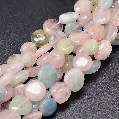 Dyed Natural Morganite Nuggets Beads Strands G-J336-14-1