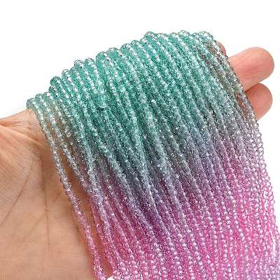 Transparent Painted Glass Beads Strands DGLA-A034-T1mm-A10-1