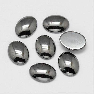 Non-magnetic Synthetic Hematite Cabochons G-P162-04-6x8mm-1
