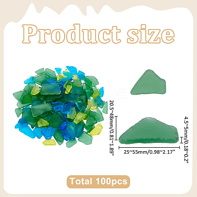 100Pcs Nuggets Frosted Glass Display Decoration DJEW-WR0001-17-1