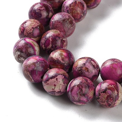 Dyed Natural Regalite/Imperial Jasper/Sea Sediment Jasper Beads Strands G-B124-C01-06-1