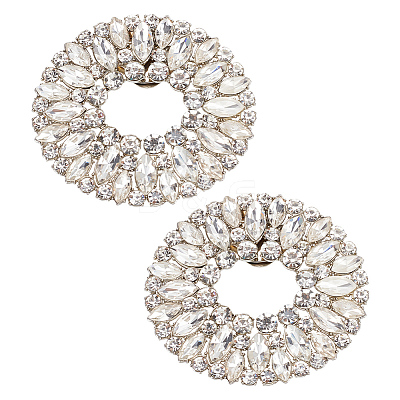 Alloy Crystal Rhinestone Shoe Decoration DIY-FG0003-73-1