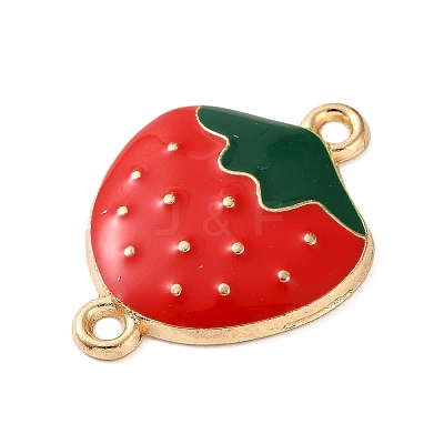Fruit Theme Alloy Enamel Connector Charms AL-CBA95F4-01KCG-09-1