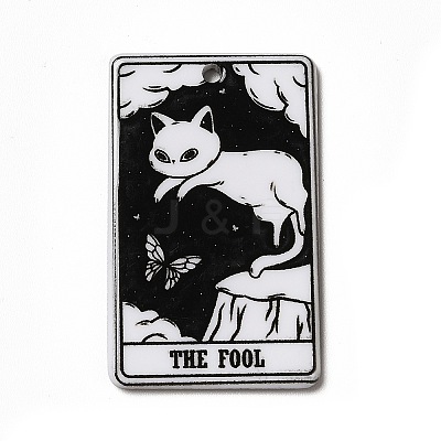 Tarot Theme Printed Acrylic Pendants MACR-G061-04C-1