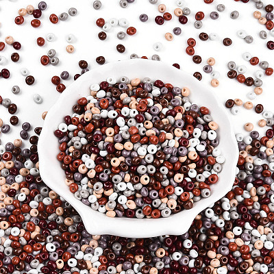 6/0 Opaque Colours Glass Seed Beads SEED-N007-18E-1