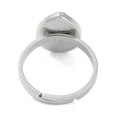 Non-Tarnish 304 Stainless Steel Adjustable Ring Components X-STAS-Z064-04P-1