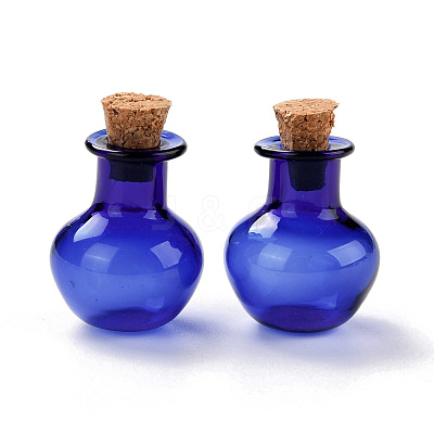 Round Glass Cork Bottles Ornament GLAA-D002-03D-1