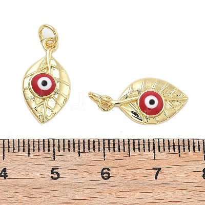Brass Enamel Pendants KK-Q006-15G-1
