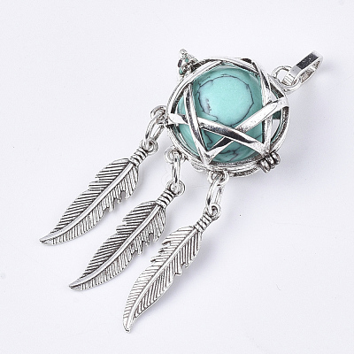 Alloy Cage Big Pendants G-S246-14-1