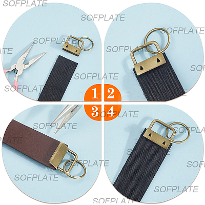 24Pcs 5 Colors Iron Ribbon Ends IFIN-SP0001-41-1