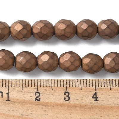 Electroplated Synthetic Non-magnetic Hematite Beads Strands G-S382-01F-1