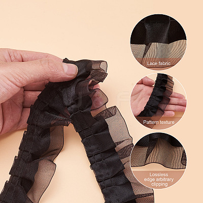 2-Layer Pleated Satin Organza Ribbons PJ-TAC0004-02F-1