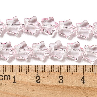 Baking Paint Transparent Glass Beads Strands X1-DGLA-A07-T8mm-KD07-1