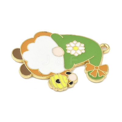 Bees Theme Alloy Enamel Pandants FIND-M083-06C-G-1
