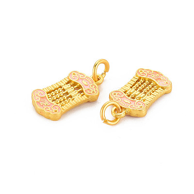 Rack Plating Alloy Enamel Pendants ENAM-S130-04B-1