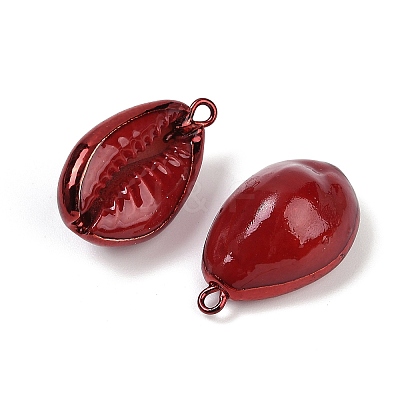 Spray Painted Natural Cowrie Shell Pendants SHEL-K006-49A-1