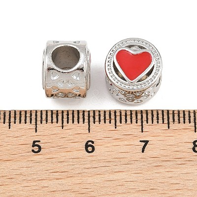 Alloy Enamel European Beads AL-CBAC2D3-22P-04-1