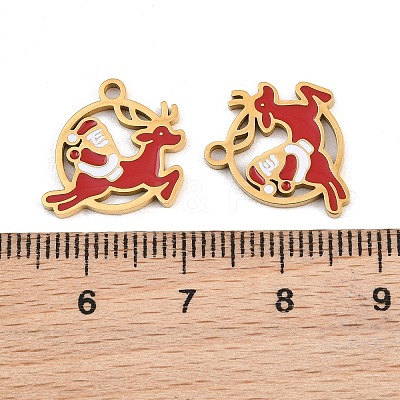 304 Stainless Steel Enamel Pendants SA-CBA85C0-01A-G-1