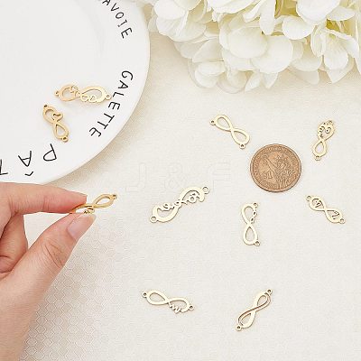 10Pcs 10 Style 304 & 201 Stainless Steel Links Connectors STAS-SC0002-55G-1