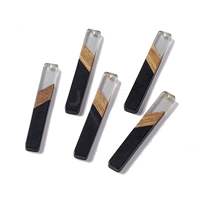 Opaque Resin & Walnut Wood Big Pendants RESI-M027-11A-1
