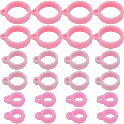 60Pcs 3 Style Silicone Pendant SIL-GF0001-28C-1