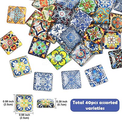 2Bags 2 Styles Glass Cabochons GGLA-YW0001-26-1