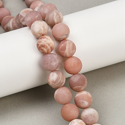 Round Natural Sunstone Beads Strands G-K068-29-10mm-1