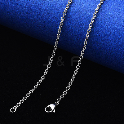 Non-Tarnish 304 Stainless Steel Cable Chain Necklace NJEW-S420-007B-P-1