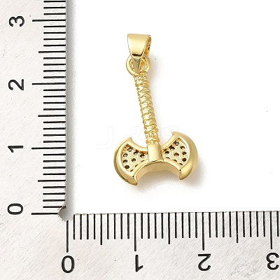 Rack Plating Brass Micro Pave Cubic Zirconia Pendants KK-Z086-66G-03-1