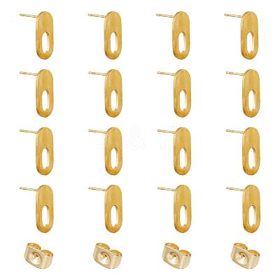 10Pairs 304 Stainless Steel Stud Earring Findings STAS-DC0013-64-1