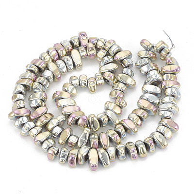 Electroplate Non-magnetic Synthetic Hematite Beads Strands G-T061-120R-1