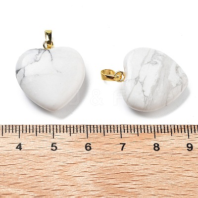 Natural Howlite Pendants G-G956-B28-G-1