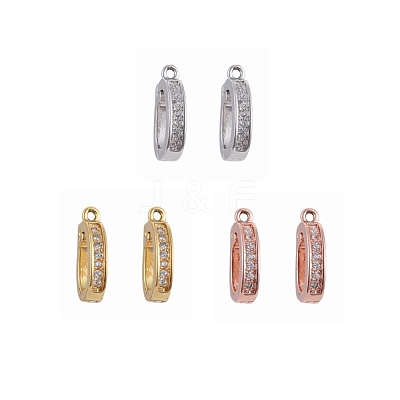 Brass Micro Pave Cubic Zirconia Enhancer Shortener Pendant Bails ZIRC-P007-03-NR-1