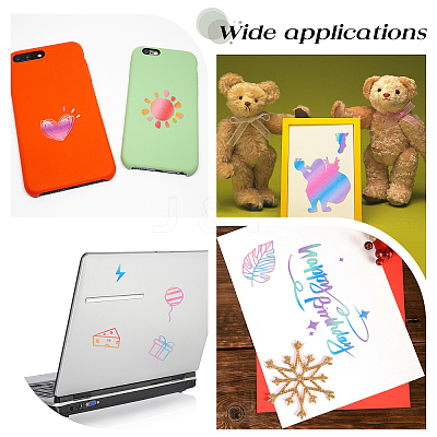6Sheets 6 Style Self Adhesive Vinyl Laser Sticker DIY-AR0002-22-1