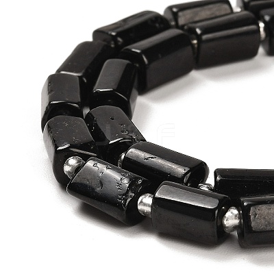 Natural Black Tourmaline Beads Strands G-G068-A07-01-1