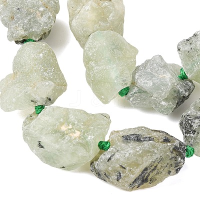 Raw Rough Natural Prehnite Beads Strands G-P528-A05-01A-1