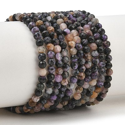 Natural Charoite Beads Strands GG-CBA1497-A01-3mm-1