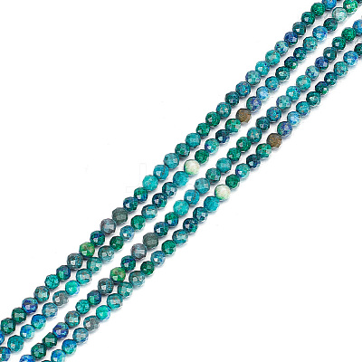 2 Strands Natural Chrysocolla & Lapis Lazuli Beads Strands G-GO0001-39-1