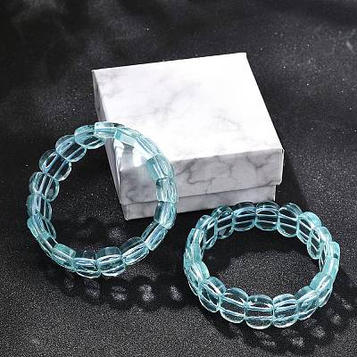 Glass Beads Stretch Bracelets for Women Men BJEW-M049-11D-1
