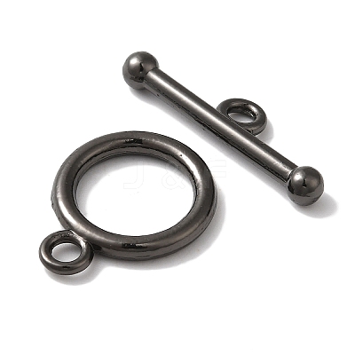 Rack Plating Brass Toggle Clasps KK-A225-06B-1