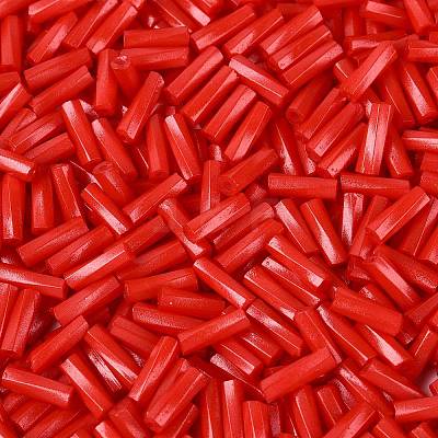 Baking Paint Glass Twist Bugle Beads SEED-C004-02Q-1
