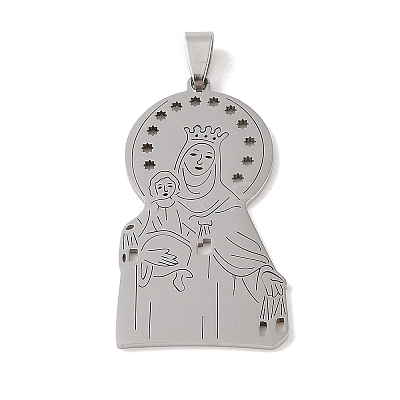 Non-Tarnish 201 Stainless Steel Pendants STAS-A094-01A-P-1